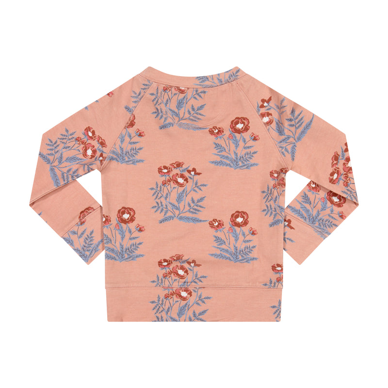 Pink Floral Crewneck Sweatshirt