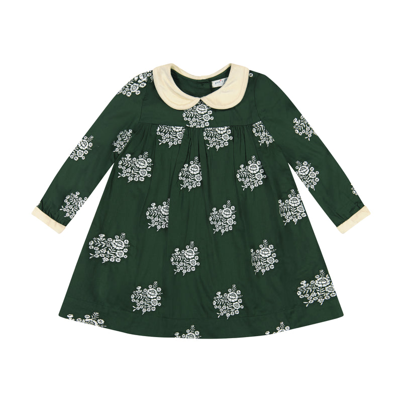 Green Floral Georgia Dress