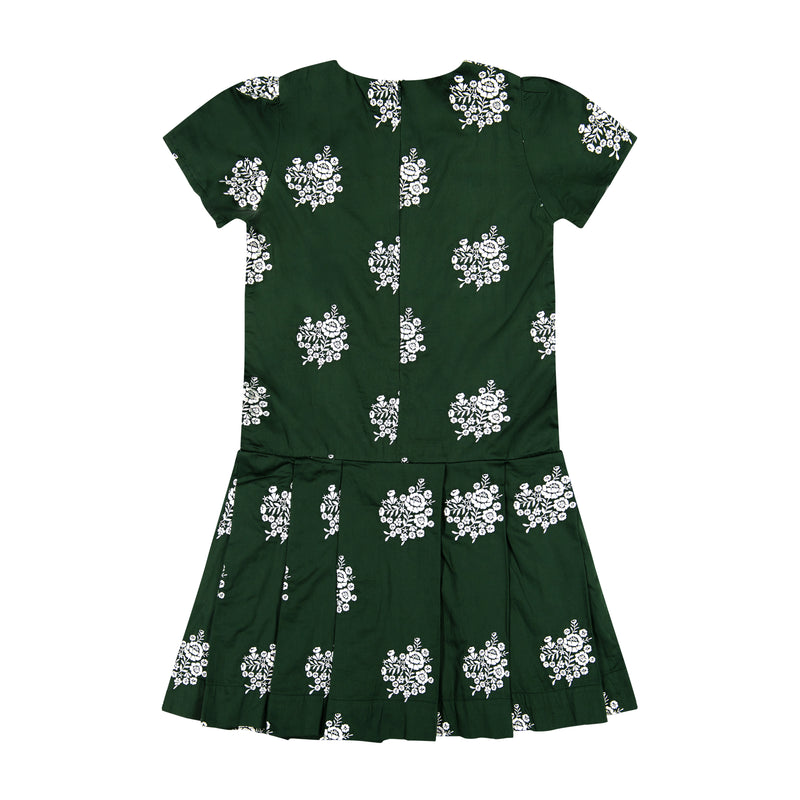 Green Floral Paula Dress