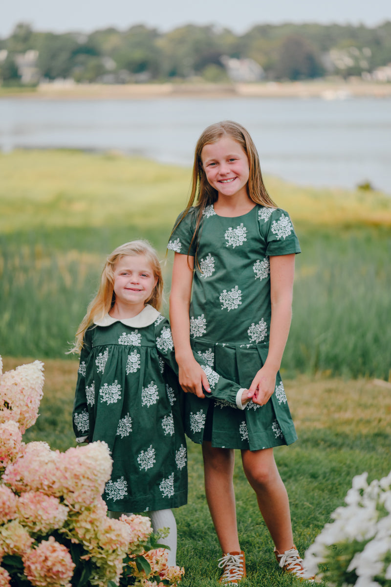 Green Floral Georgia Dress