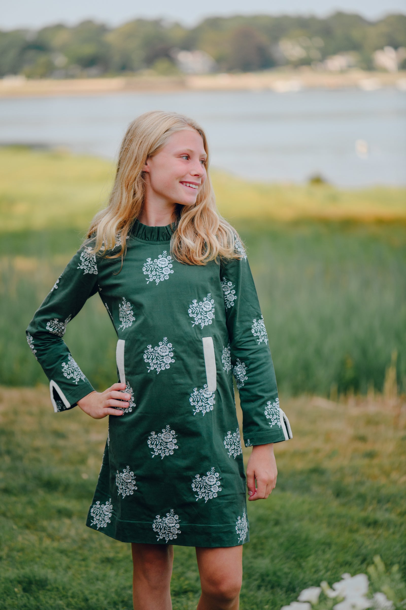Green Floral Scarlett Dress – Petit Peony